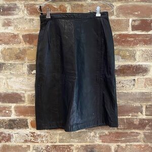 Buttery soft Black Leather Mini Skirt